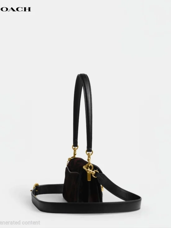 Coach Tabby Shoulder Bag 20 in Haircalf With Brown Leopard with Gold C Hardware - Picture 13 of 16